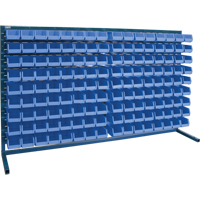Louvered Rack with Bins, 144 Bins, 72" W x 15" D x 40" H Ontario Packaging