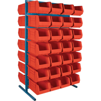 Double-Sided Stationary Bin Rack, 36" W x 24" D x 61" H, 56 Bins Ontario Packaging