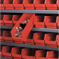 Shelf Bins, 6-5/8" W x 4" H x 23-5/8" D, Red, 50 lbs. Capacity Ontario Packaging