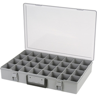 Compartment Case, Plastic, 32 Slots, 18-1/2" W x 13" D x 3" H, Grey CB497 | Ontario Packaging