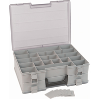 Compartment Case, Plastic, 48 Slots, 15-1/2" W x 11-3/4" D x 5" H, Grey CB500 | Ontario Packaging