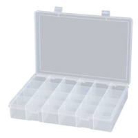 Compact Polypropylene Compartment Cases, 13-1/8" W x 9" D x 2-5/16" H, 24 Compartments CB505 | Ontario Packaging