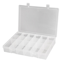 Compact Polypropylene Compartment Cases, 11" W x 6-3/4" D x 1-3/4" H, 18 Compartments CB511 | Ontario Packaging