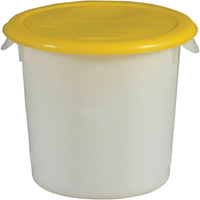 Round Storage Containers, 7-4/5" H x 8-1/2" D, 3.79 L Capacity, White Ontario Packaging