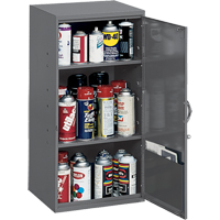 Armoires utilitaires, Acier, 2 Tablettes, 32-3/4" h x 19-7/8" la x 14-1/4" P, Gris Ontario Packaging