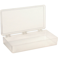 K-Resin Compartment Box, Plastic, 4" W x 8" D x 1-3/16" H, Transparent CB709 | Ontario Packaging