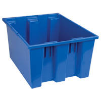 Stack & Nest Totes, 10" x 19.5" x 15.5", Blue Ontario Packaging