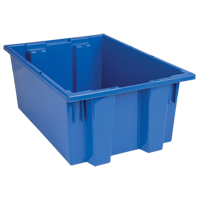 Stack & Nest Totes, 8" x 19.5" x 13.5", Blue Ontario Packaging