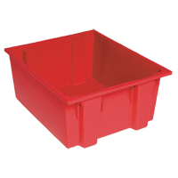 Stack & Nest Totes, 8" x 19.5" x 13.5", Red Ontario Packaging