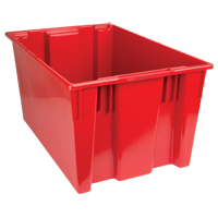 Stack & Nest Totes, 15" x 29.5" x 19.5", Red Ontario Packaging