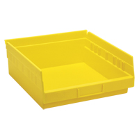 Bacs de rangement pour tablettes, 11-1/8" la x 4" H x 11-5/8" p, Jaune, Capacit&eacute; 30 lb Ontario Packaging