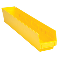 Shelf Bins, 4-1/8" W x 4" H x 23-5/8" D, Yellow, 50 lbs. Capacity Ontario Packaging