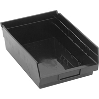 Shelf Bins, 8-3/8" W x 4" H x 11-5/8" D, Black, 30 lbs. Capacity Ontario Packaging