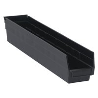 Economy Shelf Bin, 4-1/8" W x 4" H x 23-5/8" D, Black Ontario Packaging