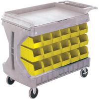 Pro Cart With Yellow Bins, Double-sided, 36 bins, 45-5/18" W x 24" D x 34-3/4" H CC832 | Ontario Packaging