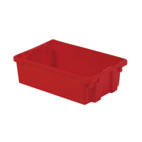 Contenants Stack-N-Nest Polylewton, 6,2" x 20,1" x 13", Rouge Ontario Packaging