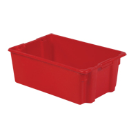 Contenants Stack-N-Nest Polylewton, 10,5" x 28,4" x 18,7", Rouge Ontario Packaging