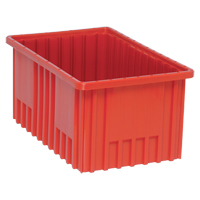 Divider Box<sup>®</sup> Containers, Plastic, 16.5" W x 10.9" D x 8" H, Red CC938 | Ontario Packaging