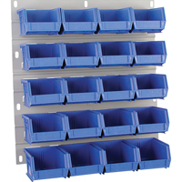 Hanging Panel, 20 Bins, 18" W x 1" D x 19" H Ontario Packaging