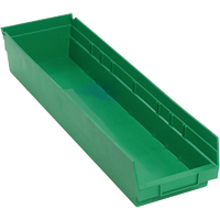 Shelf Bins, 6-5/8" W x 4" H x 23-5/8" D, Green, 50 lbs. Capacity Ontario Packaging