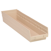 Economy Shelf Bin, 6-5/8" W x 4" H x 23-5/8" D, Ivory Ontario Packaging