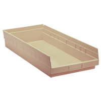 Bac pour &eacute;tag&egrave;re &eacute;conomique, 11-1/8" la x 4" H x 23-5/8" p, Ivoire, Capacit&eacute; 60 lb Ontario Packaging