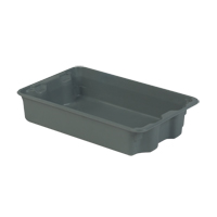 Stack-N-Nest<sup>®</sup> Plexton Containers, 14.8" W x 24.3" D x 5.1" H, Grey CD198 | Ontario Packaging