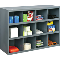 Armoires pour bacs de rangement, Acier, 12 tiroirs, 33-3/4" x 12" x 23-7/8", Gris Ontario Packaging