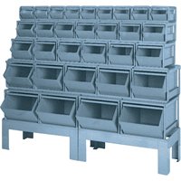 Pre-Engineered Bin Combinations, 1000 lbs. Cap., 68" W x 19-1/2" D x 55 1/4" H, Blue CD379 | Ontario Packaging