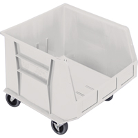 Mobile Bin, 14" H x 16-1/2" W x 18" D, 75 lbs. Capacity, Ivory Ontario Packaging