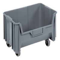 Mobile Giant Stack Container, 12-7/16" H x 19-7/8" W x 15-1/4" D, 250 lbs. Capacity, Grey Ontario Packaging