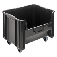 Mobile Giant Stack Container, 12-7/16" H x 19-7/8" W x 15-1/4" D, 250 lbs. Capacity, Black Ontario Packaging