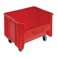Mobile Giant Stack Container, 12-7/16" H x 19-7/8" W x 15-1/4" D, 250 lbs. Capacity, Red Ontario Packaging