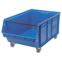 Mobile MAGNUM Bin, 14-7/8" H x 18-3/8" W x 29" D, 150 lbs. Capacity, Blue Ontario Packaging