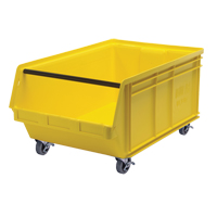 Mobile MAGNUM Bin, 14-7/8" H x 18-3/8" W x 29" D, 150 lbs. Capacity, Yellow Ontario Packaging