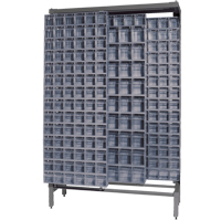 Free-Standing Tip-Out Bins Slider System, 48" W x 18" D x 77" H, 303 Drawers Ontario Packaging