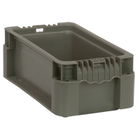 Contenant pliable et empilable, 7" la x 12" p x 5" h, Gris Ontario Packaging
