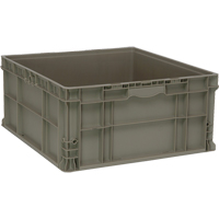 Stacking Container, 22.5" W x 22.5" D x 11" H, Grey CE994 | Ontario Packaging