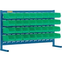 Louvered Rack with Bins, 32 Bins, 36" W x 8-1/4" D x 22" H Ontario Packaging