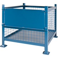 Bulk Stacking Containers, 34.5" W x 40.5" D x 30" H, 3000 lbs. Capacity Ontario Packaging
