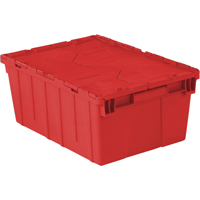 Flipak&reg; Polyethylene Plastic (PE) Distribution Containers, 21.9" x 15.2" x 9.3", Red Ontario Packaging