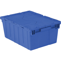 Flipak&reg; Polyethylene Plastic (PE) Distribution Containers, 21.9" x 15.2" x 9.3", Blue Ontario Packaging