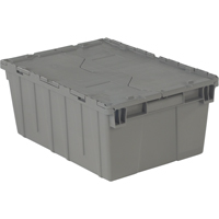 Flipak&reg; Polyethylene Plastic (PE) Distribution Containers, 21.9" x 15.2" x 9.3", Grey Ontario Packaging