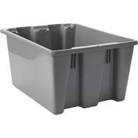 Stack & Nest Palletote Box, 10" x 15.5" x 19.5", Grey Ontario Packaging