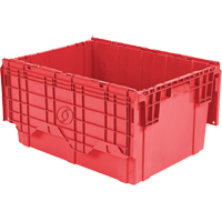 Flipak Polyethylene Plastic (PE) Distribution Containers, 27.9" x 20.9" x 15.2", Red Ontario Packaging