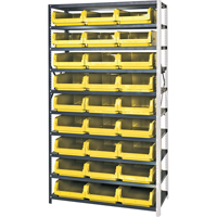 Shelving Unit with Stacking Bins, Steel, Magnum Bin, 650 lbs. Capacity, 42" W x 76" H Ontario Packaging