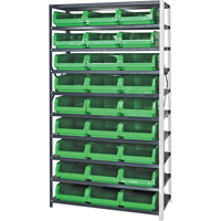 Shelving Unit with Stacking Bins, Steel, Magnum Bin, 650 lbs. Capacity, 42" W x 76" H Ontario Packaging