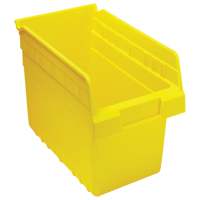 Store-Max Shelf Bins, 6-5/8" W x 8" H x 11-5/8" D, Yellow, 44 lbs. Capacity Ontario Packaging