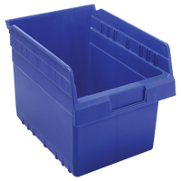 Store-Max Shelf Bins, 8-3/8" W x 8" H x 11-5/8" D, Blue, 44 lbs. Capacity Ontario Packaging