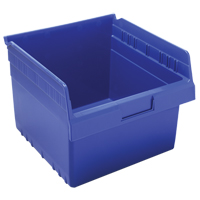Store-Max Shelf Bins, 11-1/8" W x 8" H x 11-5/8" D, Blue, 44 lbs. Capacity Ontario Packaging